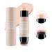 Erinde Contour Foundation Stick with Brush Highlighter Bronzer Pen Face Brightens Shades Pencil Highlighting Shade Highlight Shaping Stick Waterproof Longwear Makeup (#01) #01 Ivory