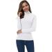 VOBCTY Women's Lightweight Slim Fit Turtleneck Active Shirt - White, Small - Buy Online on GoSupps.com