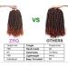 ZRQ Short 8 Packs Pre-twisted Bob Passion Twist Crochet Hair 12 Ombre Copper Red T350# - 12 Roots/Pack Synthetic Braids - Buy Online on GoSupps.com