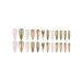 Buy Long Almond Stiletto Press-On Nails | Gold Rhinestone & Glitter Designs - Chrome Fake Nails for Women - Buy Online on GoSupps.com