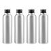 Zeoabsy 4 pieces 120 ml of empty round silver aluminum bottle with aluminum screw lid black 120ml screw bottles made of aluminum for filling cosmetics essences oil bathroom hotel travel 120ml black