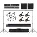 Backdrop Stand for Parties, CPLIRIS 6.5x10ft Adjustable Photo Backdrop Stand Background Support with 4 Spring Clips, 2 Sandbag, 4 Backdrop Holder Clip for Parties, Baby Shower, Birthday