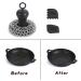 Lizusidtsy Cast Iron Chainmail Scrubber + Pan Stainless Steel Skillet Cleaner Scraper Tool for Cast Iron Pans Easy to Use Black - Buy Online on GoSupps.com
