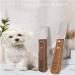 Professional Pet Hair Removal Comb with Wooden Handle - Right Hand Deshedding Tool - Buy Online on GoSupps.com