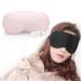 Real Silk Heated Eye Mask Reusable USB Electric Soft Sleeping Mask with Temperature and Time Control 2Pack pf Comfortable Heating Blindfold for Eyes Relax-Black&Pink