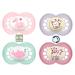 MAM Day & Night Original Girls Silicone Pacifiers 6-16 Months - Set of 4 with Sterilized Transport Boxes - International Shipping Available - Buy Online on GoSupps.com