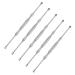 Healvian 5pcs Ears Cleaner Stainless Steel Set Ear Clean Tool Ear Cleaning Swab Earwax Removal Ear Spoon Earpick Earwax Spoon Earplugs Metal Silver Remover Ear Wax Removal Tool Earpick Set