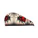 Art Ladybug Tracks Coral Velvet Dry Hair Cap Quick-Dry Hair Towel Wrap for Women and Men Ideal for Travel & Home
