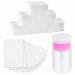Lint Free Nail Wipes 1000 PCS Nail Cotton Pads with 100 ML Gel Polish Remover Pump Dispenser Plastic Bottle and 2 Packs Gel Acrylic Nail Polish Remover Cleaner Cotton Pads UV Gel Soak Off Clean Wipe for Polish Removal