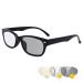 EYEGUARD Classic Photochromic Reading Glasses Spring Hinged Readers Sunglasses for Men and Women Black 1.5 x