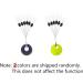Drchoer 1200 Pcs Fishing Rubber Bobber Beads Stopper 6 in 1 Float Sinker Stops - Available in Sizes L, M, S - Black Oval - 1200pcs - Buy Online on GoSupps.com