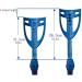 Forearm Crutches Adjustable Forearm Crutches 1 Pair of - Adult 5 '- 6'9' 'Adjustable Foldable Shock Absorber Lightweight Arm Crutch Journey - Buy Online on GoSupps.com
