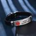 Buy Adjustable Waterproof Silicone Medical Alert ID Bracelets for Diabetes | Sport & Emergency Use - Perfect for Men & Women - Buy Online on GoSupps.com