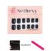 Sethexy Jet Black Short Square Press-On Nails | 24pcs Glossy Acrylic Nails for Women & Girls - Easy Application & Durable - Buy Online on GoSupps.com