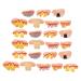 Ibasenice 30 pcs fake teeth gnarled teeth gag teeth ugly teeth joke gums vampires teeth for halloween-costume cosplay favors (random style) Random color 30PCs