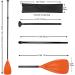 LBW SUP Paddle 3 Piece Stand Up Paddleboard Paddles - Adjustable Double Holes Lock, Sturdy & Ergonomic Design for Surfing Beginners - Orange - Buy Online on GoSupps.com