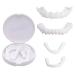 Presses fake teeth false teeth for plug in of course false artificial temporary teeth braces of course denture lightening dentures for men and women (color: 4 pairs)
