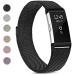 VANCLE Metal band Compatible with Fitbit Charge 2 Bands for Women Men, Stainless Steel Mesh Breathable Wristband with Adjustable Magnet Clasp for Fitbit Charge 2 band .Black Large