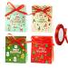 12/24/40 Sets Christmas Advent Calendar Boxes 24 Days Countdown To Decorations DIY Hanging Candy Gift Bag With Stickers Clips Rope Christmas Advent Calendar Box