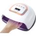 VACANON UV Nail Lamp 220W Quick Drying Curing Gel Nail Dryer UV Resin Light with 10/30/60/99S Timer Display for Home Salon Beginner Starter Set