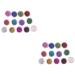 FOMIYES 24 Boxes Eye Shadow Powder Glitter Eyeshadow Pigments Pearlescent Eyeshadow Palette mediumx2pcs Assorted Colorx2pcs