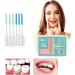 Dual Use Interdental Brushes - Soft Silicone Toothpick Floss Brush for Orthodontic Cleaning - 30pcs Blue - Buy Online on GoSupps.com