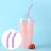 nerhemg Bpa-Free Silicone Straws Eco-Friendly Metal 2pcs Straw Tips Covers for Reusable Food-Grade Protectors Flexible Temperature Pink - Buy Online on GoSupps.com