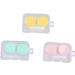 Agoneir Monochrome Contact Lens Container - Travel-Friendly Mini Plastic Case Soak & Sort | Durable Lentil Box 64*20*40mm - Buy Online on GoSupps.com