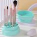 FOMIYES 2 in 1 Makeup Brush Cleaning Mat with Brush Drying Holder Silicone Brush Cleaner Pad Cosmetic Brush Organizer Rack Portable Washing Tool for Makeup - Buy Online on GoSupps.com