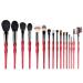 Buy 16 Premium Wool Makeup Brush Sets | Red Gourd Handle Tools | White Dinosaur Doodle Design - International Shipping Available - Buy Online on GoSupps.com