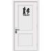 PULABO Unisex Toilet Sign Decal Creative Toilet Entrance Sign Sticker Wall Decals Hotel Washroom Wall Door Stickers Decor Cost-effective and Sturdy Durable - Buy Online on GoSupps.com