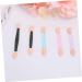 MUSISALY 50 Pcs Makeup Tools Eyeshadow Makeup Brushes Makeup Application Double Head Eyeshadow Brushes Black Size 1 Black - Buy Online on GoSupps.com