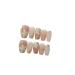 Handmade acrylic pink blush wearable false nails with glue full cover short press on nails lovely girls Nail enhancement (Color : 2 Size : S)