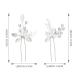 Fashband Bridal Hair Pins Clips - Silver Leaf Opal Pearl Accessories for Women & Girls (Pack of 2) - Buy Online on GoSupps.com