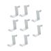FELTECHELECTR 8pcs Nail Door Hook Household Stainless Steel Door Office
