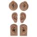 Handmade Flexible Earring Display Props - 3 Pairs of Reusable Human Ear Models for Piercing Training (Dark Skin Tone) - Buy Online on GoSupps.com