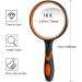 10x Magnifying Glass with Slip-Resistant Handle - 75mm Breakproof Mirror for Reading Inspection & Insects (Green/Orange) - Buy Online on GoSupps.com