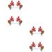 minkissy 4 Pairs Christmas Antler Hair Reindeer Hair Clips Reindeer Cosplay Costume Reindeer Barrette Hair Clips for Girls Party Headdress Antlers Headband Flocked Plastic Woman