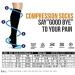 6 Pairs A Promise Compression Stockings - Best Medical Nursing Travel & Fitness Socks 15-20 mmHg - Sizes XL-XXL 4L/5XL - Black - Buy Online on GoSupps.com