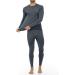 Thermajohn Men's Fleece Lined Thermal Underwear Set - Large Charcoal | Base Layer for Cold Weather - Buy Online on GoSupps.com