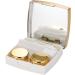 Mini Cute Gold Contact Lens Case with Mirror - Portable Container for Travel | Ideal Storage for Men & Women - Buy Online on GoSupps.com