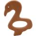 Wendysun 2pcs Cartoon Wood Teether - Natural Animal Swan Shape Baby Teething Toy - Buy Online on GoSupps.com