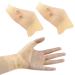 1 Pair Silicone Thumb Support Soft Brace Wrist Support Elastic Hand Thumb Support Band Pain Relief Braces Gel Support for Enthesitis Tendovaginitis Beige