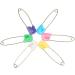 100 Pack Assorted Color Baby Cloth Diaper Safety Pins with Plastic Head Lock - Buy Online on GoSupps.com