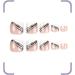 SINLOV Pink Square Fake Toenails Shiny Crystal Print on False Toe Nails Short Full Cover False Artificial Toenails Nails for Women and Girls  - Buy Online on GoSupps.com