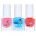 Miss Nella Girl Power Nail Polish 3 Pack - Peel-Off Odorless Water-Based & Safe for Kids - Pink Blue Dark Pink - International Shipping Available - Buy Online on GoSupps.com