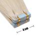 Elailite 20PC Tape Extensions - Invisible Real Human Hair Remy Quality 40cm #70 Bleached White - International Shipping Available - Buy Online on GoSupps.com