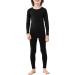 American Trends Youth Boys Long Sleeve Compression Shirts and Leggings Pants - Black Line Set, Medium - Buy Online on GoSupps.com