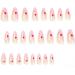 False Nails Short Full Cover French Red Heart Christmas Festival Press on Nails 24 Pieces Nail Art Tips for Nail Salons and Women DIY Nail Art - Buy Online on GoSupps.com