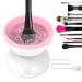 Fublazeze Electric Makeup Brush Cleaner ABS+Silicone Electric Makeup Brush Cleaner Makeup Brush Cleaner Man/Woman White
